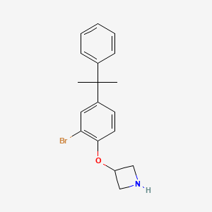 molecular formula C18H20BrNO B1525174 3-[2-Bromo-4-(1-methyl-1-phenylethyl)phenoxy]-azetidine CAS No. 1219981-31-3