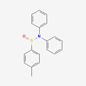 molecular formula C19H17NOS B15251742 Benzenesulfinamide, 4-methyl-N,N-diphenyl- CAS No. 6873-89-8