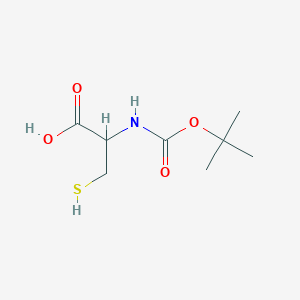 molecular formula C8H15NO4S B15251857 2-((tert-Butoxycarbonyl)amino)-3-mercaptopropanoic acid 