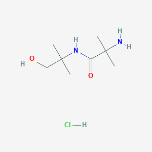 molecular formula C8H19ClN2O2 B1525186 2-Amino-N-(2-hydroxy-1,1-dimethylethyl)-2-methylpropanamide hydrochloride CAS No. 1219963-92-4