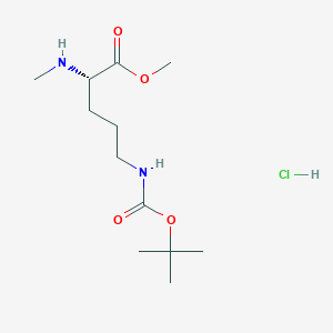molecular formula C12H25ClN2O4 B15251860 N-Me-Orn(Boc)-OMe.HCl 
