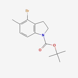 molecular formula C14H18BrNO2 B15251881 tert-Butyl 4-bromo-5-methylindoline-1-carboxylate 