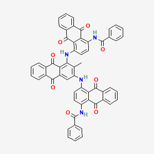 molecular formula C57H34N4O8 B15251899 N,N'-((9,10-Dihydro-2-methyl-9,10-dioxoanthracene-1,3-diyl)bis(imino(9,10-dihydro-9,10-dioxoanthracene-4,1-diyl)))bis(benzamide) CAS No. 83721-60-2