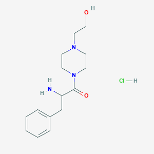 2-Amino-1-[4-(2-hydroxyethyl)-1-piperazinyl]-3-phenyl-1-propanone hydrochloride
