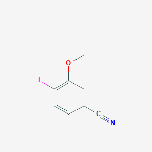 molecular formula C9H8INO B15251950 3-Ethoxy-4-iodobenzonitrile 