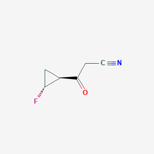 molecular formula C6H6FNO B15251960 3-(trans-2-Fluorocyclopropyl)-3-oxopropanenitrile 