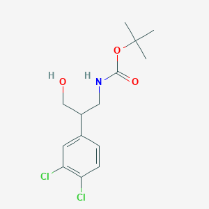 molecular formula C14H19Cl2NO3 B15251967 tert-Butyl (2-(3,4-dichlorophenyl)-3-hydroxypropyl)carbamate 