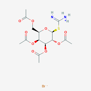 molecular formula C15H23BrN2O9S B015252 2-(2,3,4,6-Tetra-O-acetyl-b-D-galactopyranosyl)thiopseudourea Hydrobromide CAS No. 51224-13-6