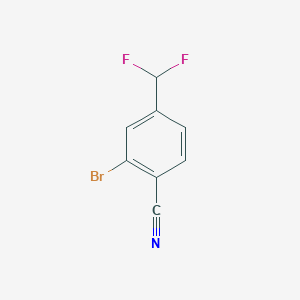molecular formula C8H4BrF2N B15252026 2-Bromo-4-(difluoromethyl)benzonitrile 