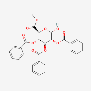 molecular formula C28H24O10 B15252040 2,3,4-Tri-O-benzoyl-D-glucuronide methyl ester 
