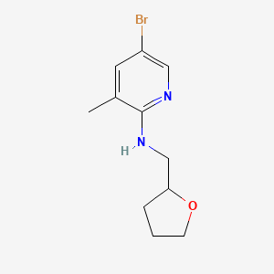 5-bromo-3-methyl-N-(oxolan-2-ylmethyl)pyridin-2-amine