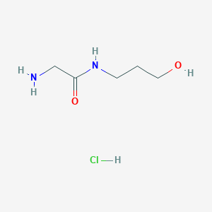 molecular formula C5H13ClN2O2 B1525210 2-Amino-N-(3-hydroxypropyl)acetamide hydrochloride CAS No. 1220034-68-3