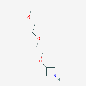 molecular formula C8H17NO3 B1525216 3-(2-(2-Methoxyethoxy)ethoxy)azetidine CAS No. 1220038-71-0
