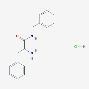 molecular formula C16H19ClN2O B1525220 2-Amino-N-benzyl-3-phenylpropanamide hydrochloride CAS No. 34582-43-9