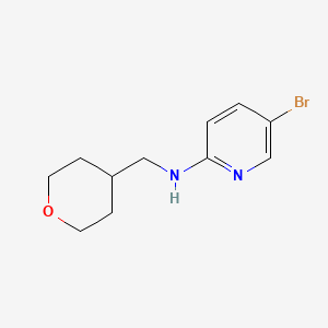 molecular formula C11H15BrN2O B1525223 5-Bromo-N-(tetrahydro-2H-pyran-4-ylmethyl)-2-pyridinamine CAS No. 1220018-97-2