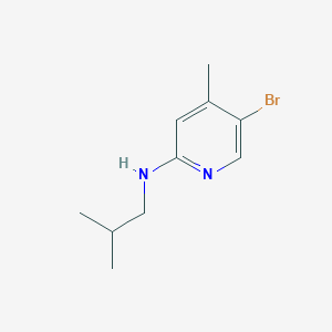 molecular formula C10H15BrN2 B1525224 5-Bromo-N-isobutyl-4-methyl-2-pyridinamine CAS No. 1220028-14-7