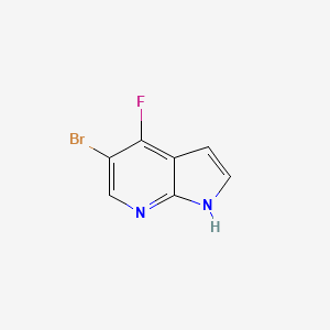 molecular formula C7H4BrFN2 B1525227 5-bromo-4-fluoro-1H-pyrrolo[2,3-b]pyridine CAS No. 1172067-95-6