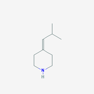 molecular formula C9H17N B15252275 4-(2-Methylpropylidene)piperidine 