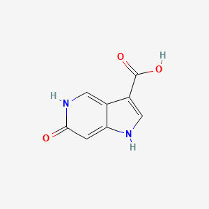 molecular formula C8H6N2O3 B1525228 6-Hydroxy-1H-pyrrolo[3,2-c]pyridine-3-carboxylic acid CAS No. 1190315-92-4
