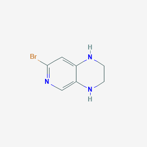 molecular formula C7H8BrN3 B15252291 7-Bromo-1,2,3,4-tetrahydropyrido[3,4-b]pyrazine 