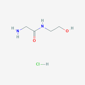 molecular formula C4H11ClN2O2 B1525240 2-Amino-N-(2-hydroxyethyl)acetamide hydrochloride CAS No. 86150-08-5