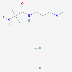molecular formula C9H23Cl2N3O B1525241 2-Amino-N-[3-(dimethylamino)propyl]-2-methylpropanamide dihydrochloride CAS No. 1220037-96-6