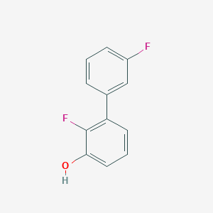 molecular formula C12H8F2O B15252422 2-Fluoro-3-(3-fluorophenyl)phenol 