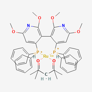molecular formula C48H50N2O8P2Ru+2 B15252466 (R)-P-PhosRuthenium(acac)2 