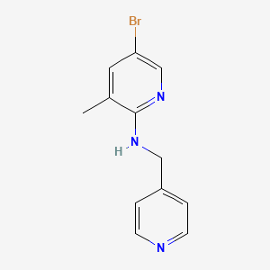 molecular formula C12H12BrN3 B1525247 5-bromo-3-methyl-N-(pyridin-4-ylmethyl)pyridin-2-amine CAS No. 1219976-58-5