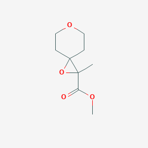 molecular formula C9H14O4 B15252503 Methyl 2-methyl-1,6-dioxaspiro[2.5]octane-2-carboxylate 
