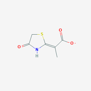 molecular formula C6H6NO3S- B15252511 Methyl-(4-oxo-1,3-thiazolidin-2-ylidene)acetate 