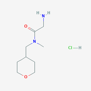 molecular formula C9H19ClN2O2 B1525253 2-氨基-N-甲基-N-(四氢-2H-吡喃-4-基甲基)乙酰胺盐酸盐 CAS No. 1220036-56-5