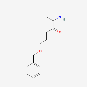 molecular formula C14H21NO2 B15252568 6-(Benzyloxy)-2-(methylamino)hexan-3-one 