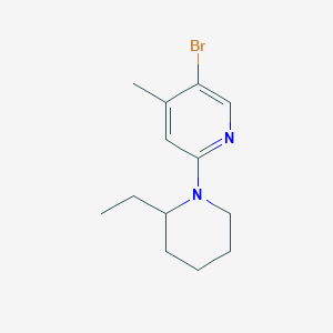 molecular formula C13H19BrN2 B1525262 5-Bromo-2-(2-ethylpiperidin-1-yl)-4-methylpyridine CAS No. 1220036-19-0