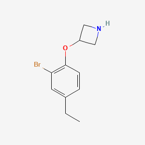 molecular formula C11H14BrNO B1525264 3-(2-Bromo-4-ethylphenoxy)azetidine CAS No. 1220027-50-8