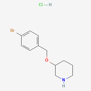 molecular formula C12H17BrClNO B1525269 3-[(4-Bromobenzyl)oxy]piperidine hydrochloride CAS No. 1219976-73-4