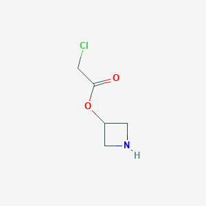 molecular formula C5H8ClNO2 B1525278 3-氮杂环丁基 2-氯乙酸酯 CAS No. 1220020-50-7