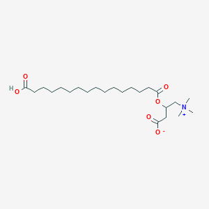 molecular formula C23H43NO6 B152528 hexadecanedioic acid mono-L-carnitine ester CAS No. 42150-38-9