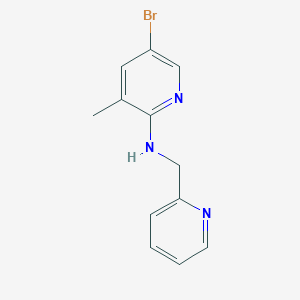 molecular formula C12H12BrN3 B1525283 5-bromo-3-methyl-N-(pyridin-2-ylmethyl)pyridin-2-amine CAS No. 1220035-38-0