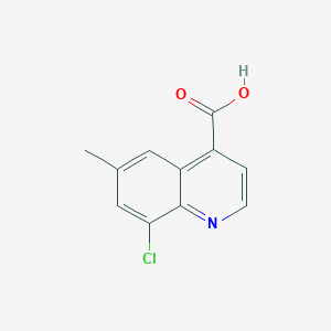 molecular formula C11H8ClNO2 B15252850 8-Chloro-6-methylquinoline-4-carboxylic acid 