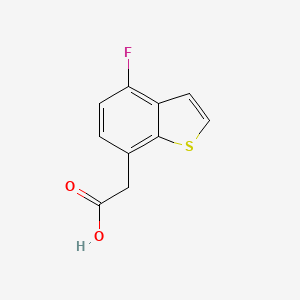 molecular formula C10H7FO2S B15252868 2-(4-Fluoro-1-benzothiophen-7-yl)acetic acid 