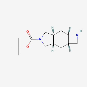 molecular formula C14H24N2O2 B15252870 tert-butyl (2aS,3aR,6aS,7aS)-decahydro-1H-azeto[2,3-f]isoindole-5-carboxylate 