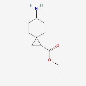 molecular formula C11H19NO2 B15252876 Ethyl 6-aminospiro[2.5]octane-1-carboxylate 