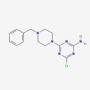 4-(4-Benzyl-1-piperazinyl)-6-chloro-1,3,5-triazin-2-ylamine