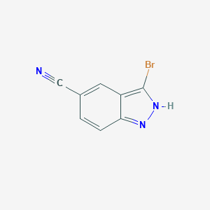 molecular formula C8H4BrN3 B152529 3-bromo-1H-indazole-5-carbonitrile CAS No. 395101-67-4