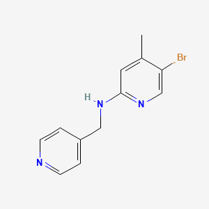 molecular formula C12H12BrN3 B1525291 5-bromo-4-methyl-N-(pyridin-4-ylmethyl)pyridin-2-amine CAS No. 1220036-42-9