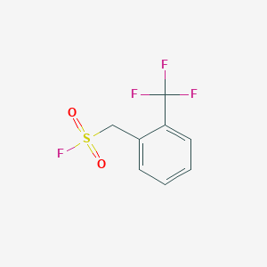 molecular formula C8H6F4O2S B15252923 [2-(Trifluoromethyl)phenyl]methanesulfonyl fluoride 