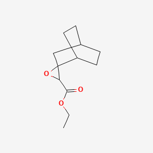 molecular formula C12H18O3 B15252931 Ethyl spiro[bicyclo[2.2.2]octane-2,2'-oxirane]-3'-carboxylate 
