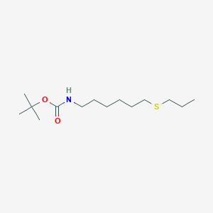 molecular formula C14H29NO2S B15252974 tert-Butyl N-[6-(propylsulfanyl)hexyl]carbamate 
