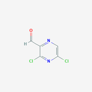 molecular formula C5H2Cl2N2O B152530 3,5-Dichloropyrazine-2-carbaldehyde CAS No. 136866-27-8